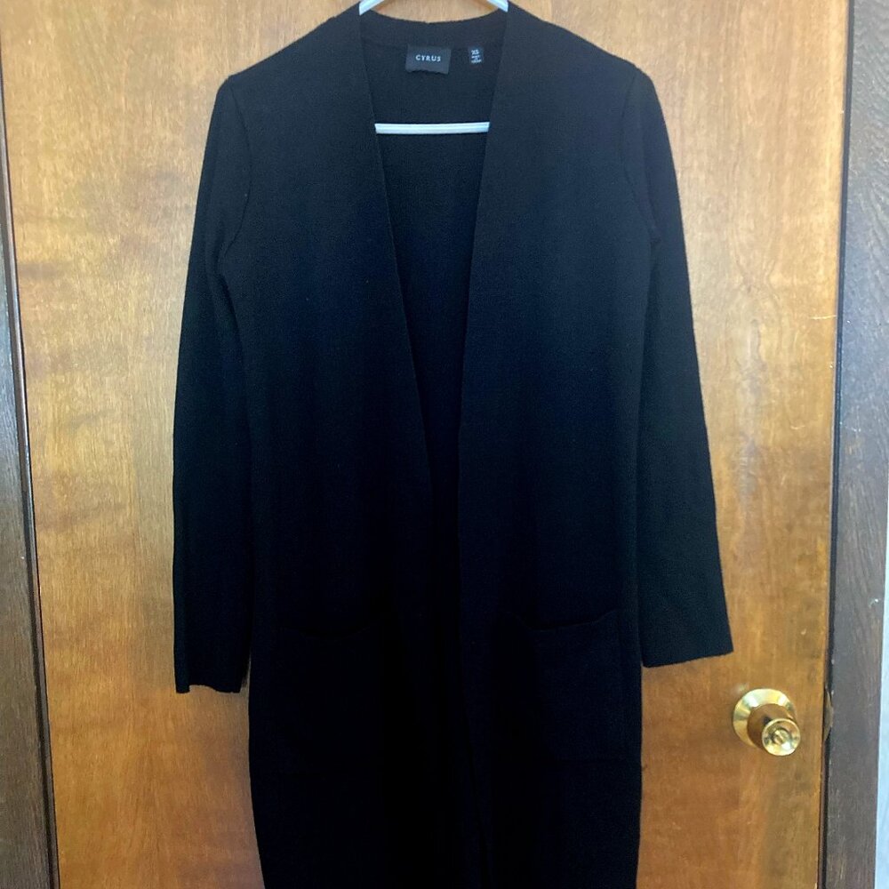 Black duster sweater cardigan
